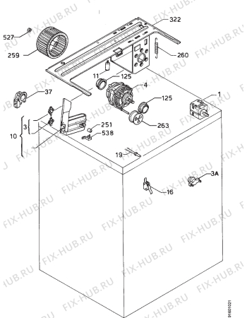 Взрыв-схема стиральной машины Zanussi TD225T - Схема узла Electrical equipment 268